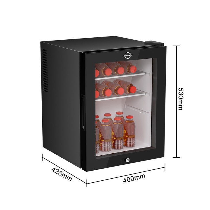 40L Mini Refrigerator - Energy Efficient Beverage Cooler for Bedroom Dorm Hotel Office, Black