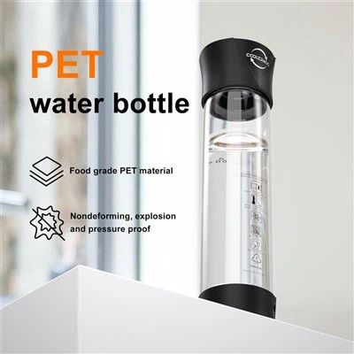 Portable Sparkling Water Maker, Soda Maker Machine For Home Office and Gym; 750ml Personal Seltzer Carbonators Electroless, Black
